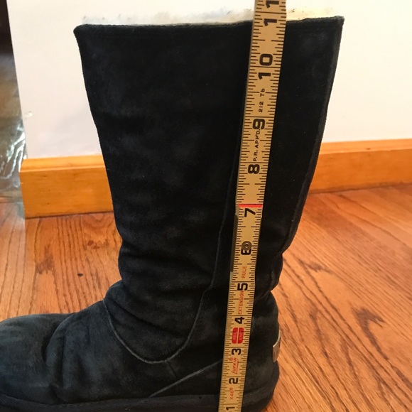 Ugg Hayden Rainbow Zipper Youth Black Tall Boots - Picture 7 of 8